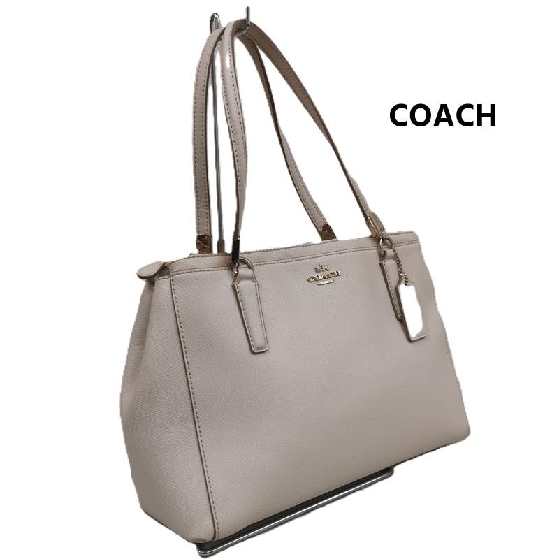 コーチ COACH ハンドバッグ ハンドバッグ クロスグレーン レザー クリスティー スモール キャリーオール ハンドバック F34673 - アイボリー / アイボリー / レディース USED 古着 中古 50169662
