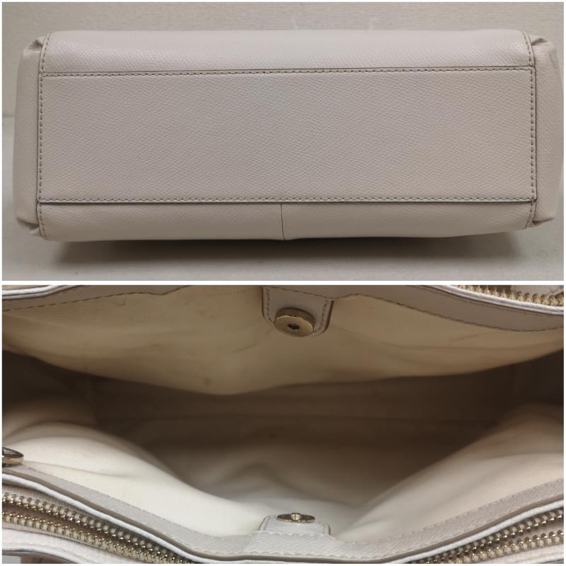 コーチ COACH ハンドバッグ ハンドバッグ クロスグレーン レザー クリスティー スモール キャリーオール ハンドバック F34673 - アイボリー / アイボリー / レディース USED 古着 中古 50169662