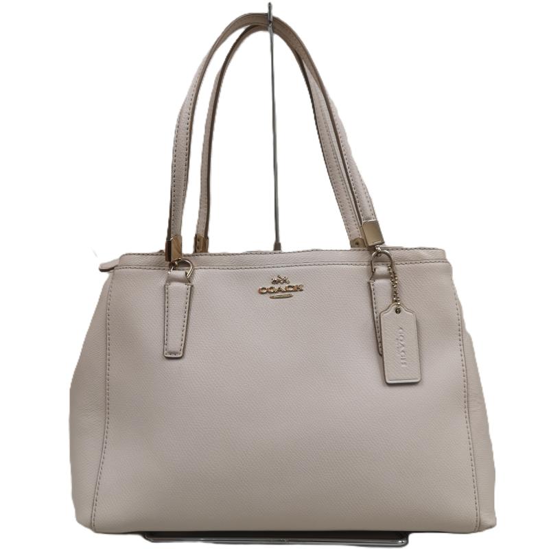 コーチ COACH ハンドバッグ ハンドバッグ クロスグレーン レザー クリスティー スモール キャリーオール ハンドバック F34673 - アイボリー / アイボリー / レディース USED 古着 中古 50169662
