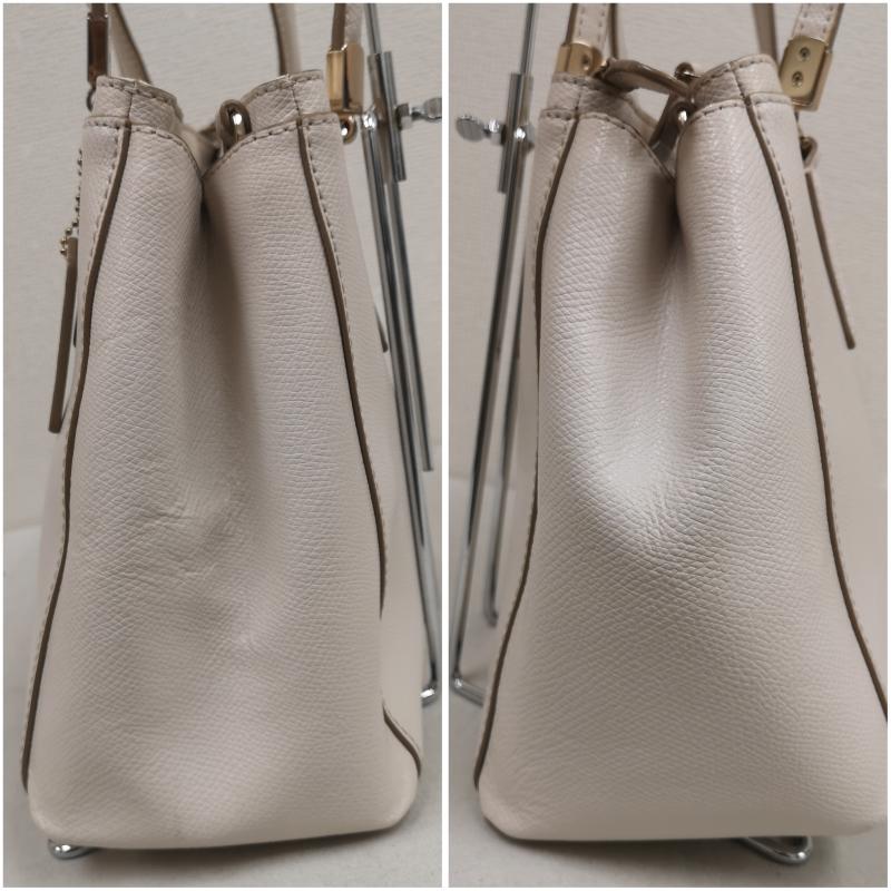 コーチ COACH ハンドバッグ ハンドバッグ クロスグレーン レザー クリスティー スモール キャリーオール ハンドバック F34673 - アイボリー / アイボリー / レディース USED 古着 中古 50169662