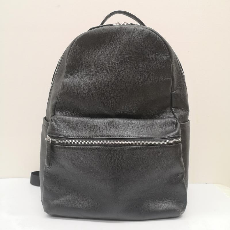 古着 USED リュックサック、デイパック リュックサック、デイバッグ MURA シュリンクレザー ダブルジッパー バック パック 牛本革 リュック サック - 黒 / ブラック / black メンズ USED 古着 中古 50169670