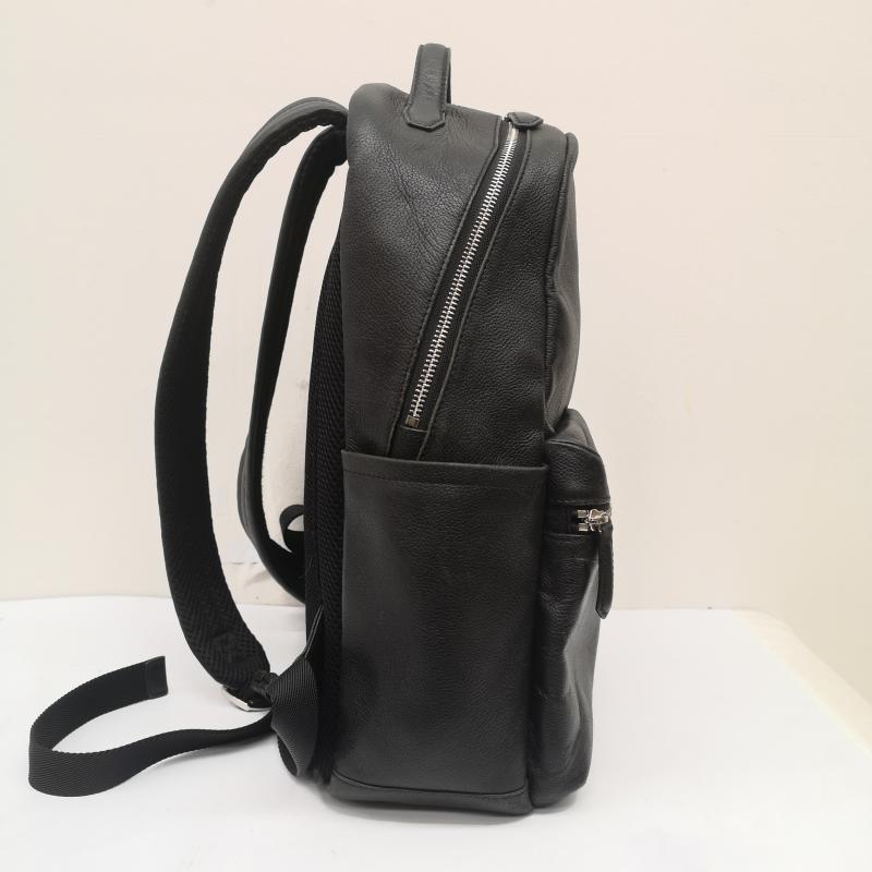 古着 USED リュックサック、デイパック リュックサック、デイバッグ MURA シュリンクレザー ダブルジッパー バック パック 牛本革 リュック サック - 黒 / ブラック / black メンズ USED 古着 中古 50169670