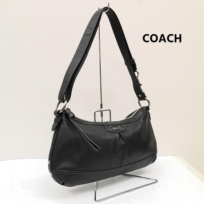 コーチ COACH ショルダーバッグ ショルダーバッグ 本革 レザー 三日月型 ショルダー バッグ F19729 - 黒 / ブラック / black レディース USED 古着 中古 50169671