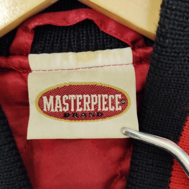 マスターピース MASTERPIECE ジャケット、上着 ジャンパー、ブルゾン スタジアム ジャンパー ウールメルトン製 M 黒 / ブラック / black X 赤 / レッド / red メンズ USED 古着 中古 50169674