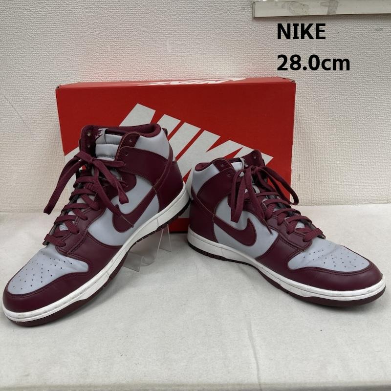 ナイキ NIKE スニーカー スニーカー Dunk High Dark Beetroot and Wolf Grey スニーカー 28.0cm えんじ / ワインレッド / dark red メンズ USED 古着 中古 50169675