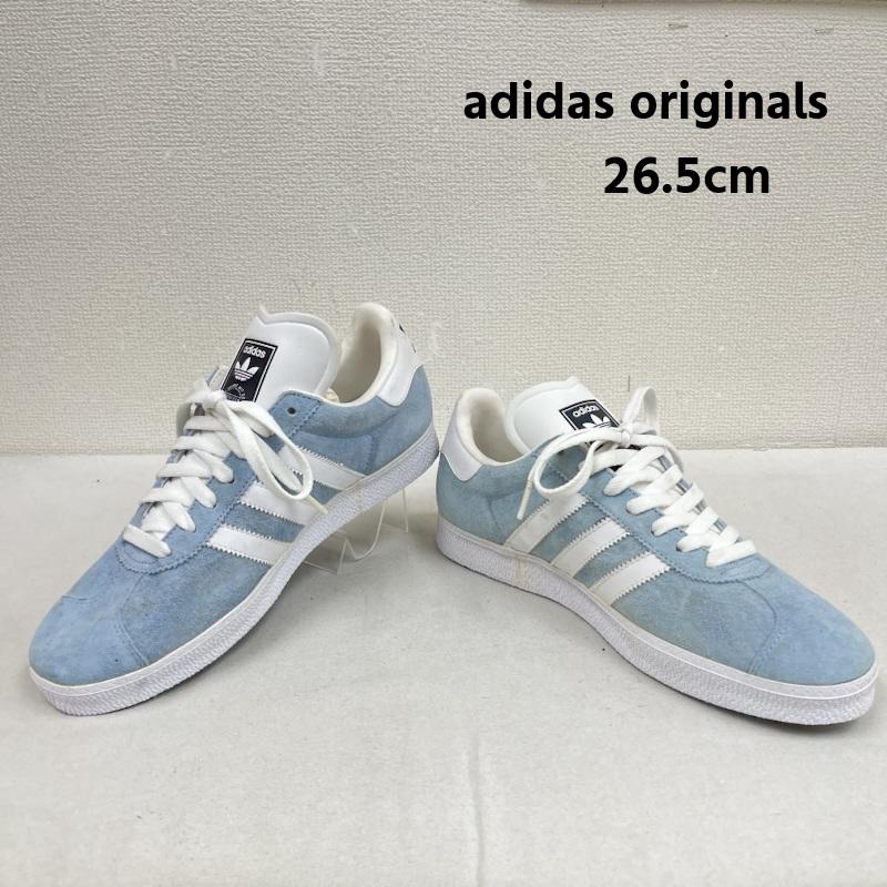 アディダスオリジナルス adidas originals スニーカー スニーカー GAZELLE IH9864 WHITE BLUE WHEAT ガゼル シューズ スエード スニーカー 26.5cm 水色 / ライトブルー / メンズ USED 古着 中古 50169676
