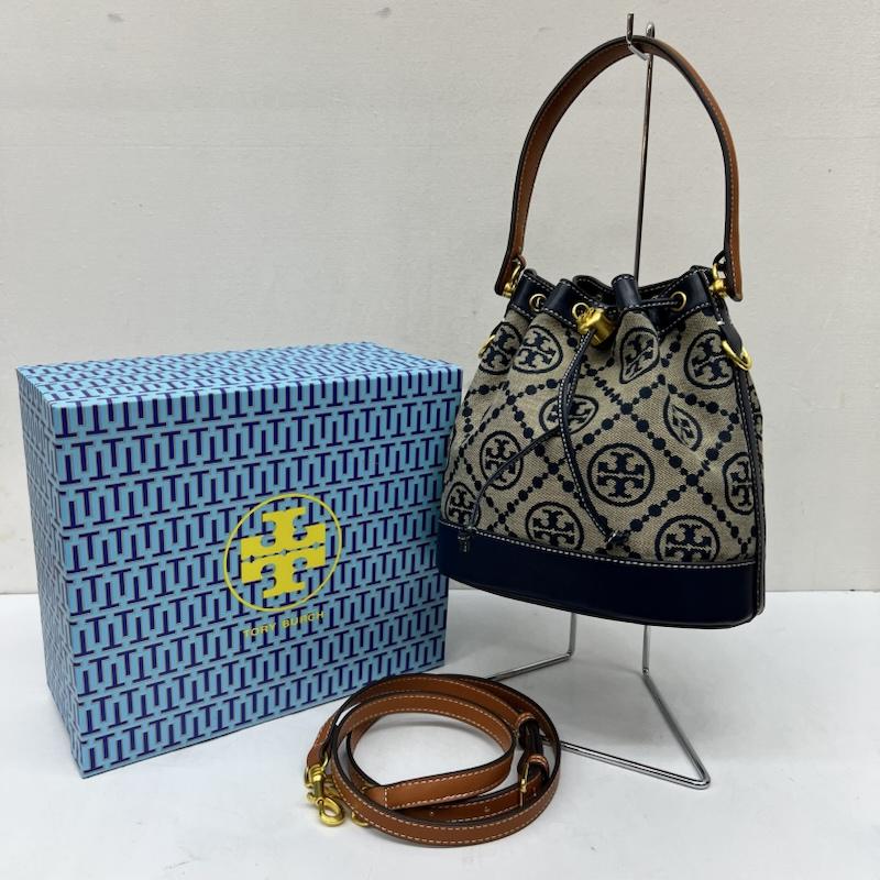 トリーバーチ TORY BURCH ショルダーバッグ ショルダーバッグ モノグラム ジャカード 2way ショルダーバッグ - 紺 / ネイビー / navy レディース USED 古着 中古 50169683