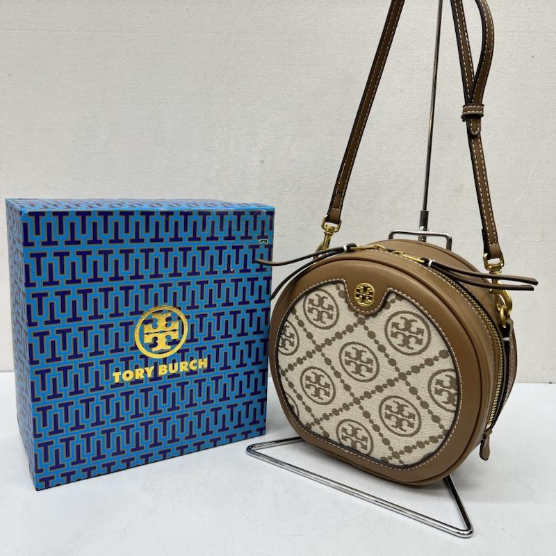 トリーバーチ TORY BURCH ショルダーバッグ ショルダーバッグ モノグラム ジャカード ムーンバッグ - 茶 / ブラウン / brown レディース USED 古着 中古 50169685