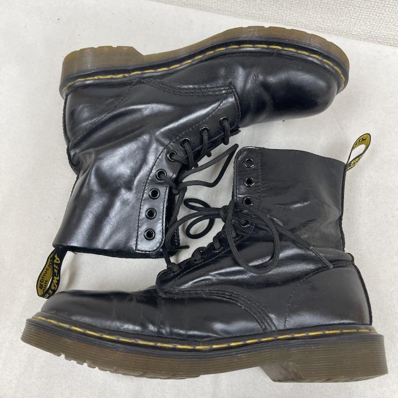 ドクターマーチン Dr.Martens ブーツ ショートブーツ 1460 8 ホールブーツ ステッチ レースアップ ワーク ブーツ UK：5 黒 / ブラック / black メンズ USED 古着 中古 50169687