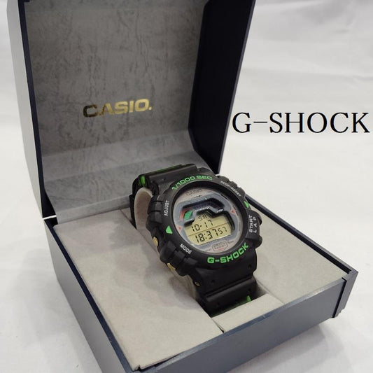 ジーショック G-SHOCK 腕時計 デジタル 稼働品 90s DW-6000D-1 イチロー モデル 1992年発売 デジタル 腕時計 - 黒 / ブラック / black X 緑 / グリーン / green メンズ USED 古着 中古 50169693