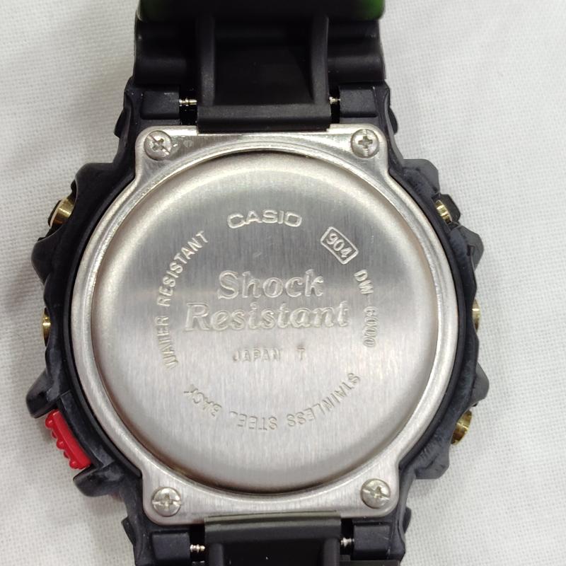 ジーショック G-SHOCK 腕時計 デジタル 稼働品 90s DW-6000D-1 イチロー モデル 1992年発売 デジタル 腕時計 - 黒 / ブラック / black X 緑 / グリーン / green メンズ USED 古着 中古 50169693