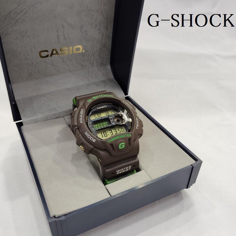 ジーショック G-SHOCK 腕時計 デジタル 稼働品 DW-6100D-1 サーモメーター 温度計搭載 デジタル 腕時計 - オリーブグリーン / オリーブグリーン / メンズ USED 古着 中古 50169696