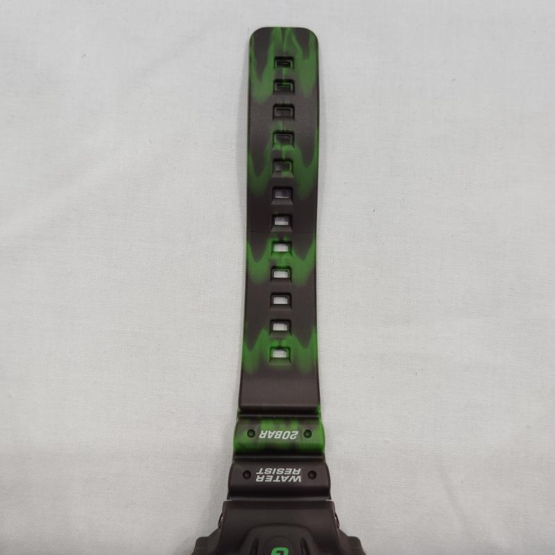 ジーショック G-SHOCK 腕時計 デジタル 稼働品 DW-6100D-1 サーモメーター 温度計搭載 デジタル 腕時計 - オリーブグリーン / オリーブグリーン / メンズ USED 古着 中古 50169696