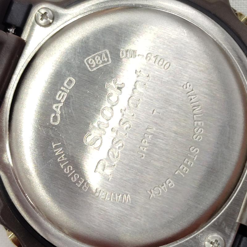 ジーショック G-SHOCK 腕時計 デジタル 稼働品 DW-6100D-1 サーモメーター 温度計搭載 デジタル 腕時計 - オリーブグリーン / オリーブグリーン / メンズ USED 古着 中古 50169696