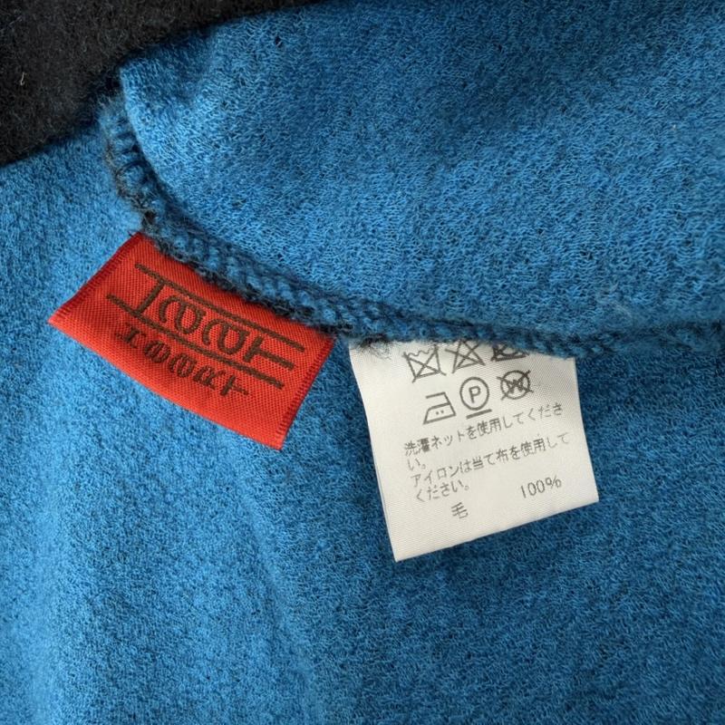 イッセイミヤケ ISSEY MIYAKE ワンピース ひざ丈スカート HaaT ハート 半袖 バイカラー ワンピース チュニック ウール 2 無地 黒 / ブラック / black X 青 / ブルー / blue レディース USED 古着 中古 50169711