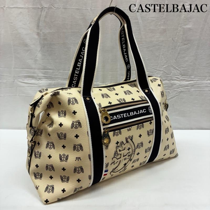 カステルバジャック CASTELBAJAC ボストンバッグ ボストンバッグ プラージュ 総柄 ボストン バッグ ゴールド金具 大容量 トラベル ジップ開閉 - メンズ USED 古着 中古 50169717