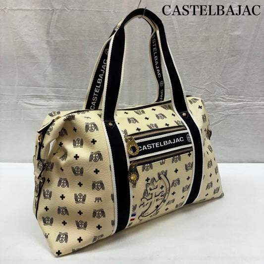 カステルバジャック CASTELBAJAC ボストンバッグ ボストンバッグ プラージュ 総柄 ボストン バッグ ゴールド金具 大容量 トラベル ジップ開閉 - メンズ USED 古着 中古 50169717