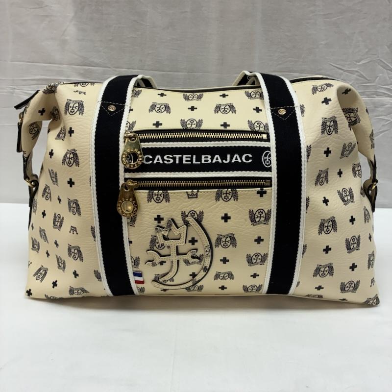 カステルバジャック CASTELBAJAC ボストンバッグ ボストンバッグ プラージュ 総柄 ボストン バッグ ゴールド金具 大容量 トラベル ジップ開閉 - メンズ USED 古着 中古 50169717