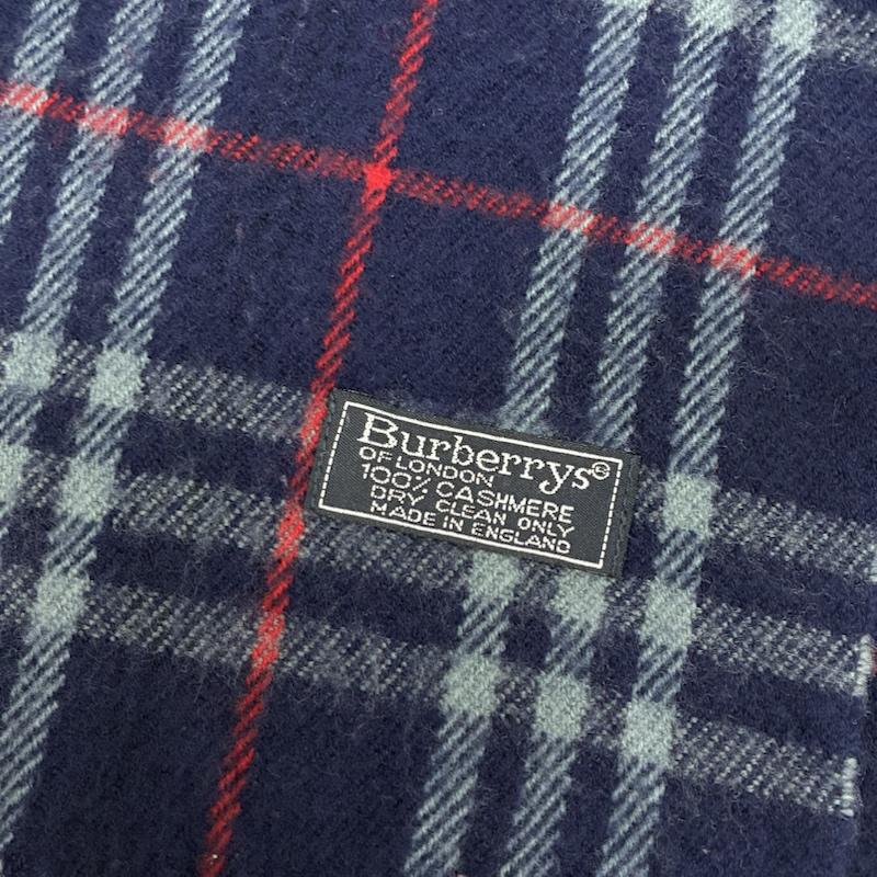 バーバリーズ BURBERRYS マフラー マフラー カシミヤ 100% チェック フリンジ マフラー イングランド製 - レディース USED 古着 中古 50169718