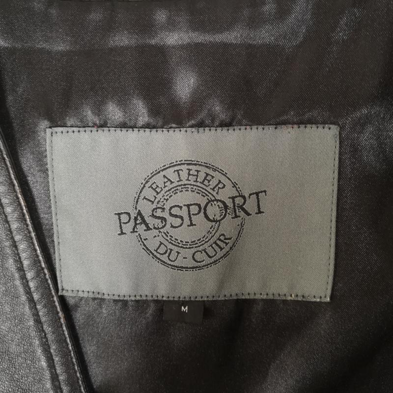 古着 USED ベスト ベスト PASSPORT パスポート 本革 レザー ベスト M 黒 / ブラック / black メンズ USED 古着 中古 50169731