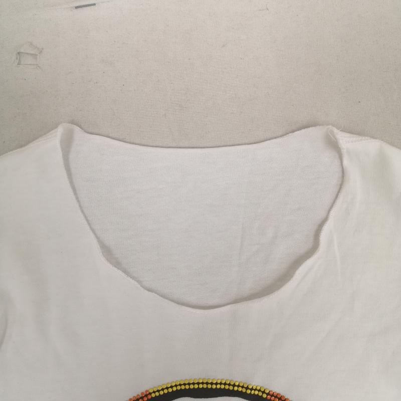 ルシアンペラフィネ Lucien Pellat-Finet Tシャツ 長袖 イタリア製 ヘッドホン スカル ドクロ 骸骨 長袖 Tシャツ L/S TEE XXS 白 / ホワイト / white メンズ USED 古着 中古 50169733