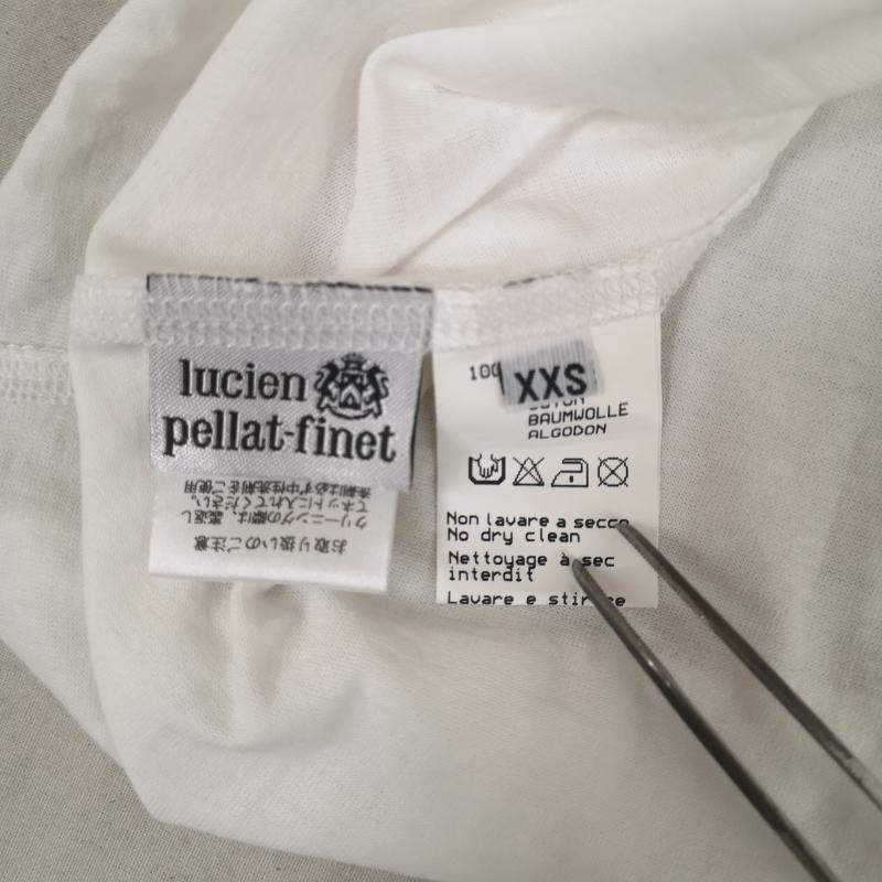 ルシアンペラフィネ Lucien Pellat-Finet Tシャツ 長袖 イタリア製 ヘッドホン スカル ドクロ 骸骨 長袖 Tシャツ L/S TEE XXS 白 / ホワイト / white メンズ USED 古着 中古 50169733