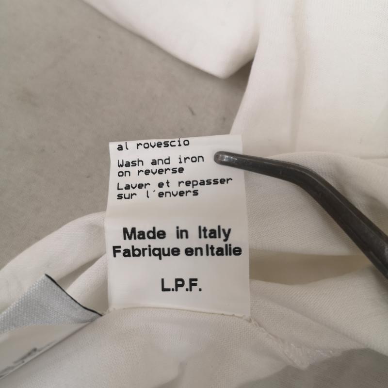 ルシアンペラフィネ Lucien Pellat-Finet Tシャツ 長袖 イタリア製 ヘッドホン スカル ドクロ 骸骨 長袖 Tシャツ L/S TEE XXS 白 / ホワイト / white メンズ USED 古着 中古 50169733