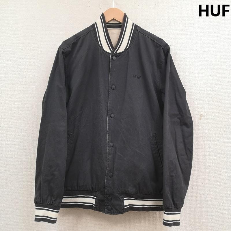 ハフ HUF ジャケット、上着 ジャンパー、ブルゾン 18AW リバーシブル2WAY PEEP SHOW バーシティ ジャケット スタジャン S 白 / ホワイト / white X 黒 / ブラック / black メンズ USED 古着 中古 50169734