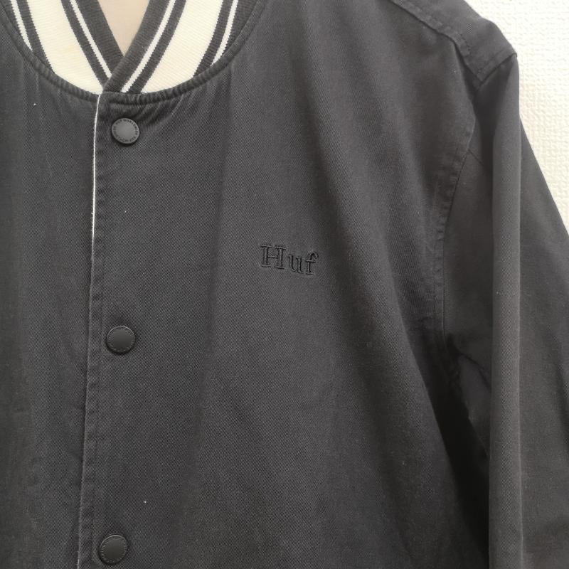 ハフ HUF ジャケット、上着 ジャンパー、ブルゾン 18AW リバーシブル2WAY PEEP SHOW バーシティ ジャケット スタジャン S 白 / ホワイト / white X 黒 / ブラック / black メンズ USED 古着 中古 50169734