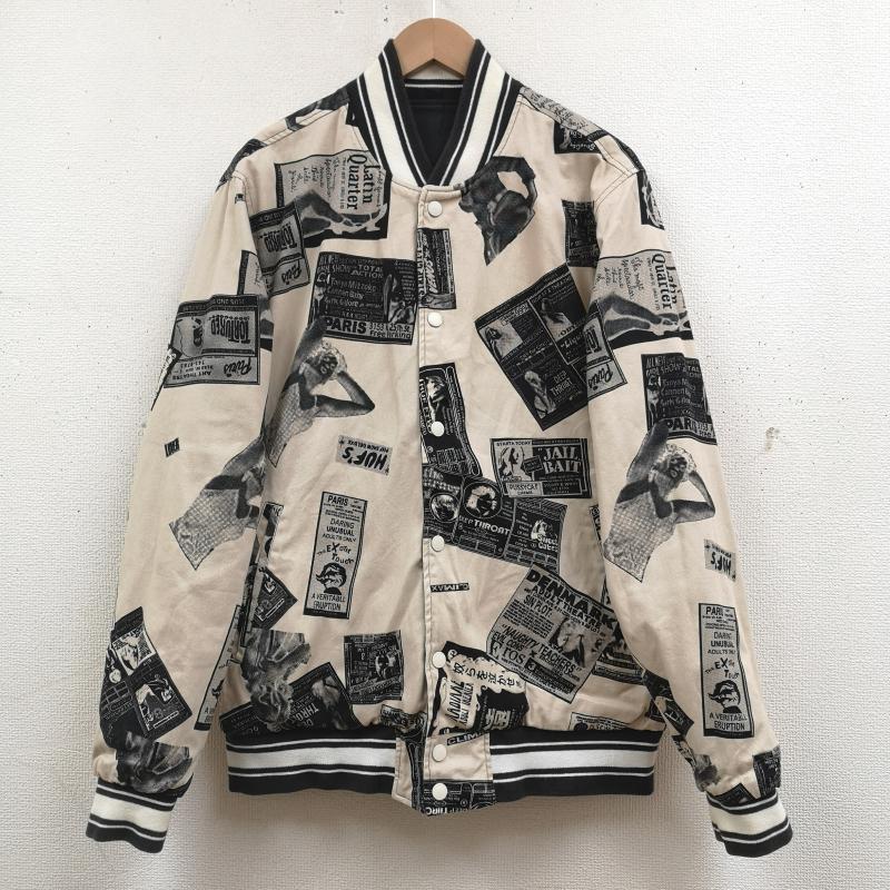 ハフ HUF ジャケット、上着 ジャンパー、ブルゾン 18AW リバーシブル2WAY PEEP SHOW バーシティ ジャケット スタジャン S 白 / ホワイト / white X 黒 / ブラック / black メンズ USED 古着 中古 50169734