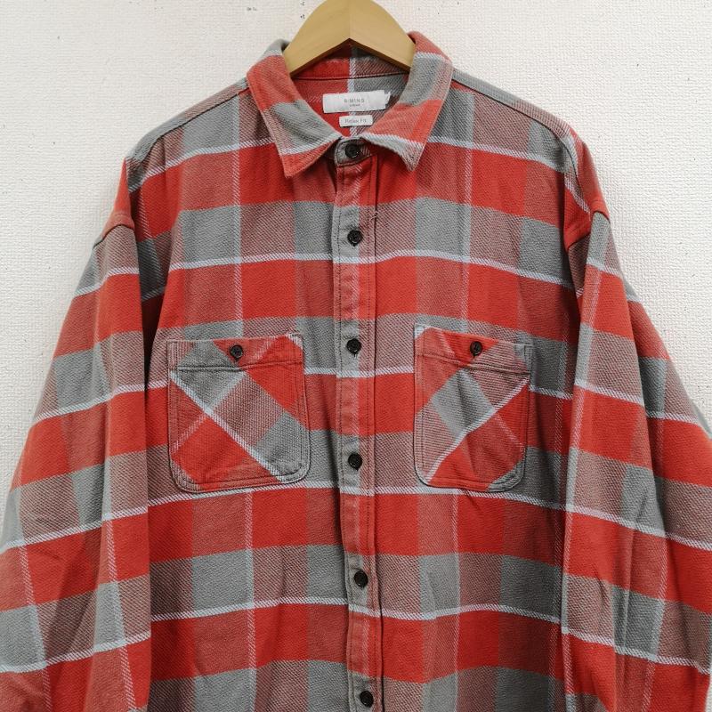 ビーミング バイ ビームス B:MING by BEAMS シャツ、ブラウス 長袖 リラックス フィット フランネル 長袖 チェック シャツ ネル シャツ 92-11-0047-803 XL 灰 / グレー / gray X 橙 / オレンジ / orange X マルチカラー / マルチカラー / multicolor メンズ USED 古着 中古 50169736
