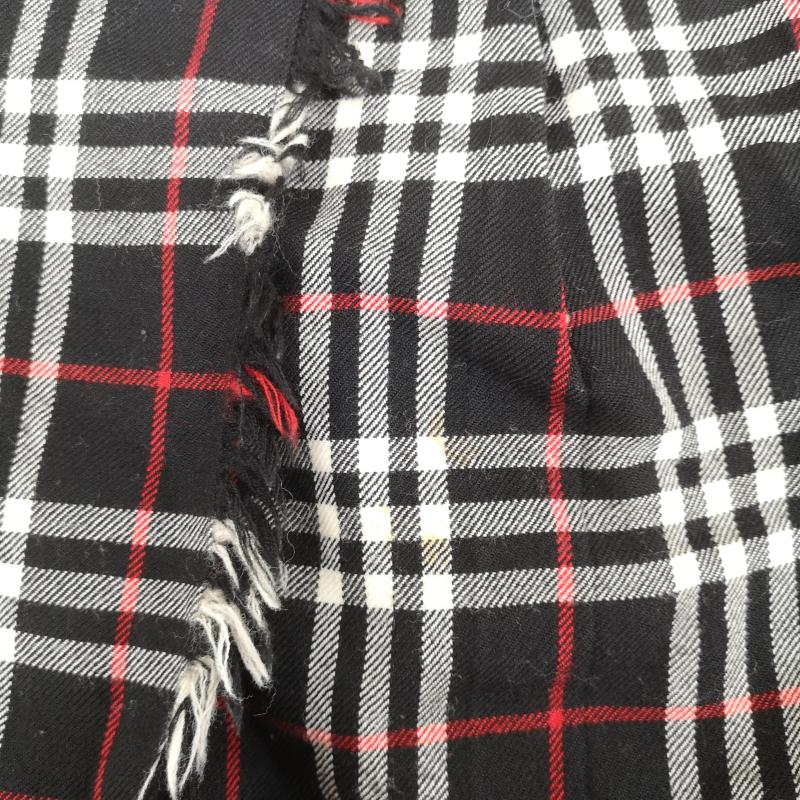 バーバリー・ブルーレーベル BURBERRY BLUE LABEL スカート ひざ丈スカート ノバチェック ミニ丈 ウール ラップ スカート FXF21-851 38 黒 / ブラック / black X 赤 / レッド / red X 白 / ホワイト / white レディース USED 古着 中古 50169740