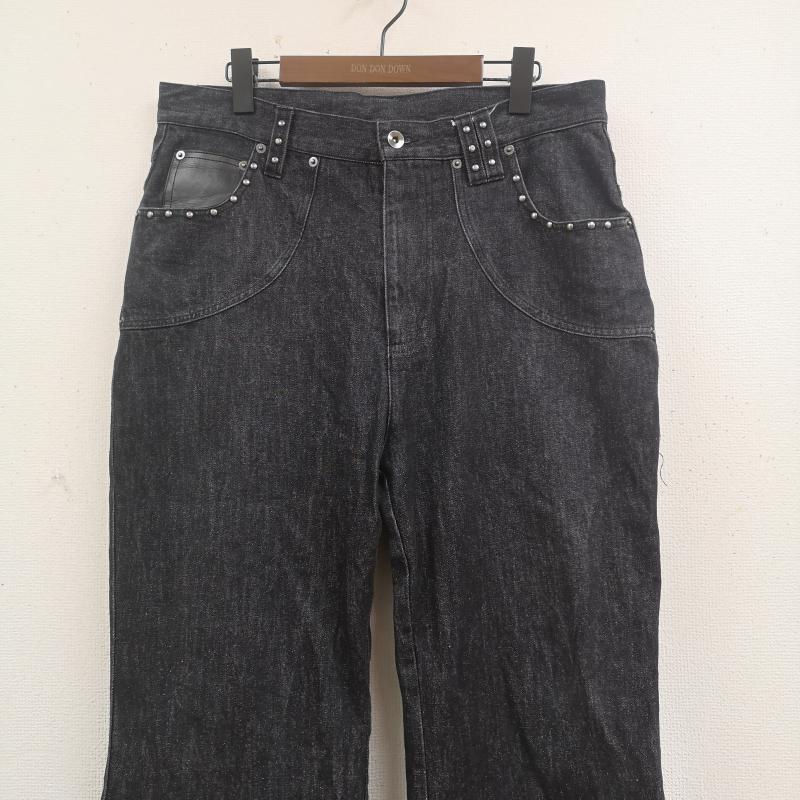 古着 USED パンツ デニム、ジーンズ ANDER HUNK アンダーハンク スタッズ デザイン フレア デニム パンツ AH091051BW L 黒 / ブラック / black メンズ USED 古着 中古 50169741