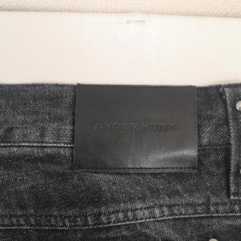 古着 USED パンツ デニム、ジーンズ ANDER HUNK アンダーハンク スタッズ デザイン フレア デニム パンツ AH091051BW L 黒 / ブラック / black メンズ USED 古着 中古 50169741