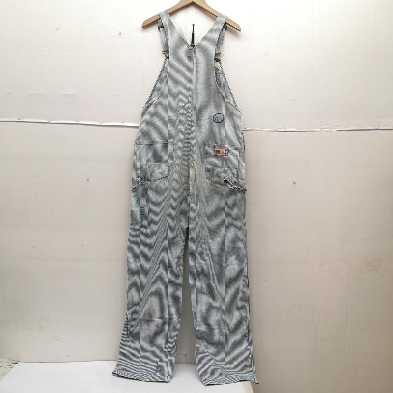 ヒステリックグラマー HYSTERIC GLAMOUR サロペット・オーバーオール サロペット、オーバーオール ヒッコリー ストライプ柄 ワッペン デニム オーバーオール 2AP-0595 白 / ホワイト / white X インディゴ / インディゴ / Indigo レディース USED 古着 中古 50169745