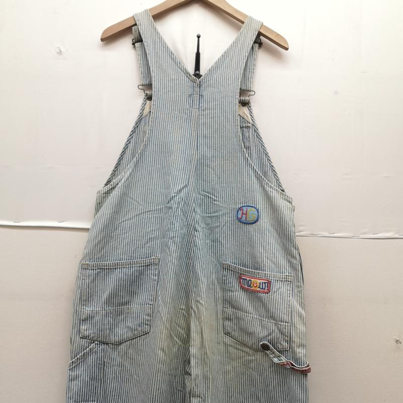 ヒステリックグラマー HYSTERIC GLAMOUR サロペット・オーバーオール サロペット、オーバーオール ヒッコリー ストライプ柄 ワッペン デニム オーバーオール 2AP-0595 白 / ホワイト / white X インディゴ / インディゴ / Indigo レディース USED 古着 中古 50169745