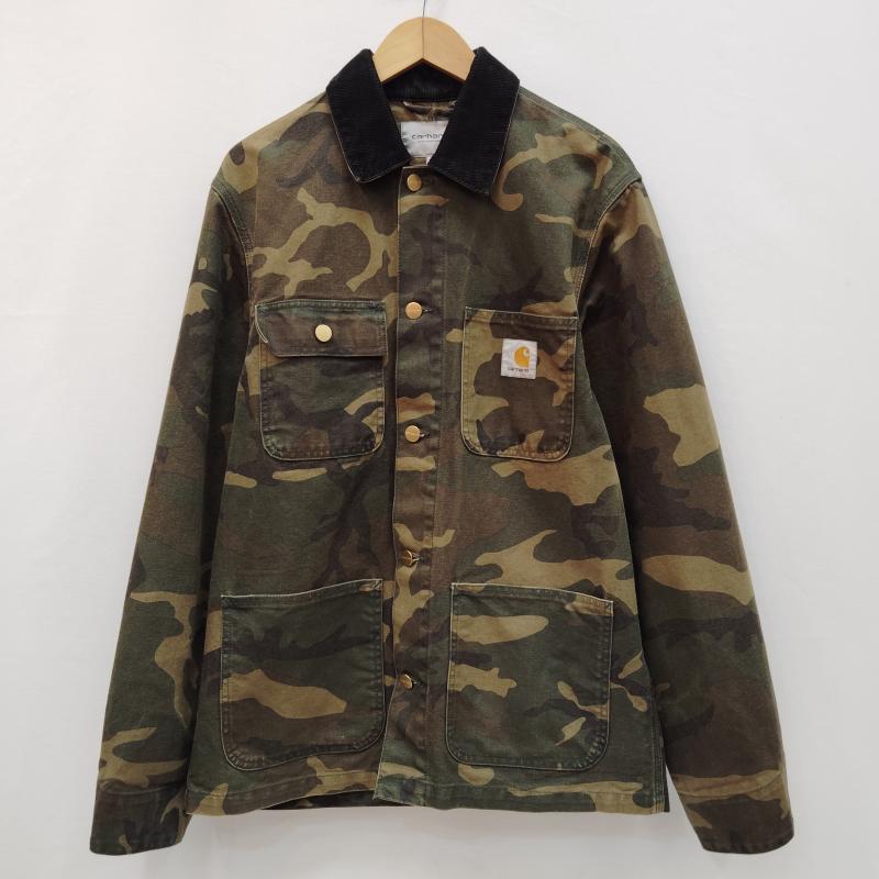 カーハート Carhartt ジャケット、上着 ジャケット、ブレザー カバーオール ミシガン コート カモフラージュ柄 ディアボーン キャンバス ワーク ジャケット M カーキ / カーキ / khaki メンズ USED 古着 中古 50169748