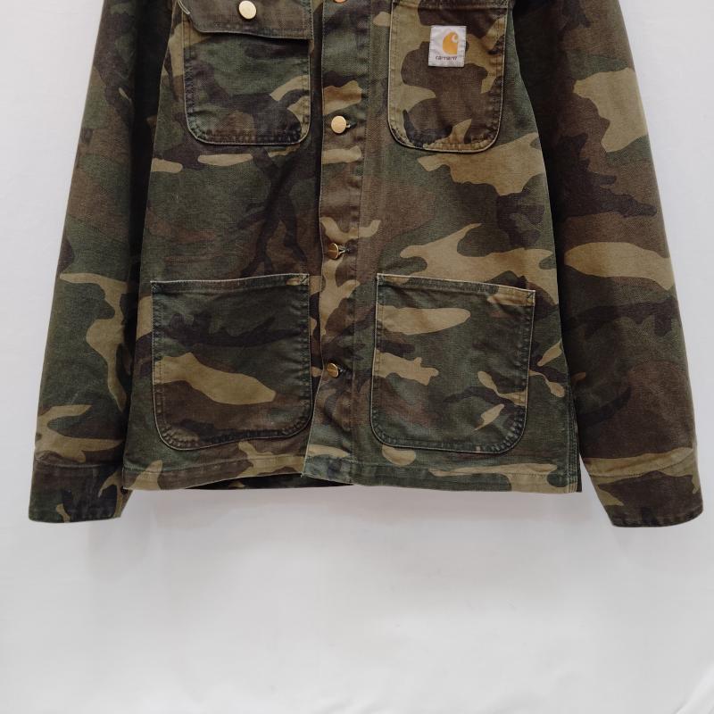 カーハート Carhartt ジャケット、上着 ジャケット、ブレザー カバーオール ミシガン コート カモフラージュ柄 ディアボーン キャンバス ワーク ジャケット M カーキ / カーキ / khaki メンズ USED 古着 中古 50169748