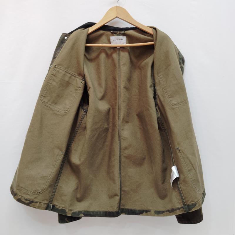 カーハート Carhartt ジャケット、上着 ジャケット、ブレザー カバーオール ミシガン コート カモフラージュ柄 ディアボーン キャンバス ワーク ジャケット M カーキ / カーキ / khaki メンズ USED 古着 中古 50169748