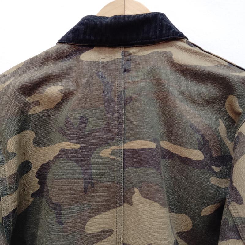 カーハート Carhartt ジャケット、上着 ジャケット、ブレザー カバーオール ミシガン コート カモフラージュ柄 ディアボーン キャンバス ワーク ジャケット M カーキ / カーキ / khaki メンズ USED 古着 中古 50169748
