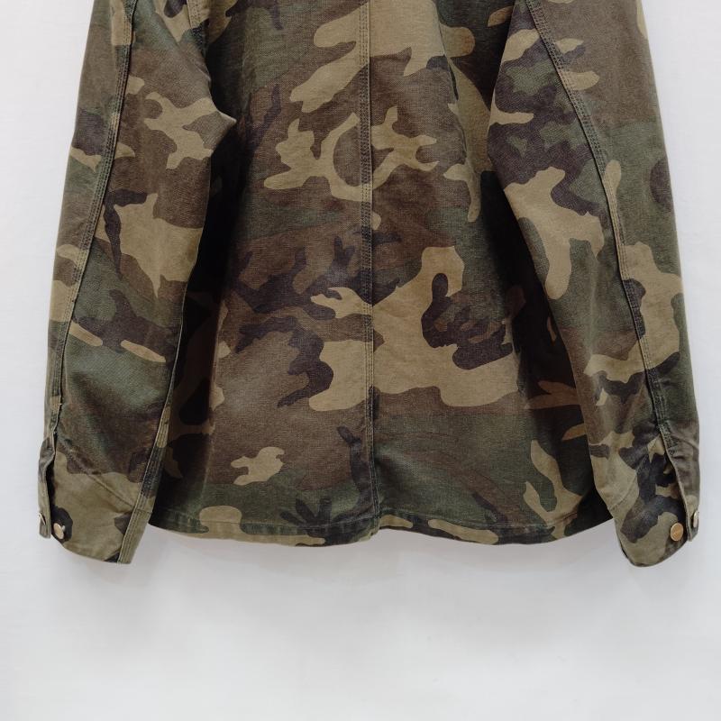 カーハート Carhartt ジャケット、上着 ジャケット、ブレザー カバーオール ミシガン コート カモフラージュ柄 ディアボーン キャンバス ワーク ジャケット M カーキ / カーキ / khaki メンズ USED 古着 中古 50169748