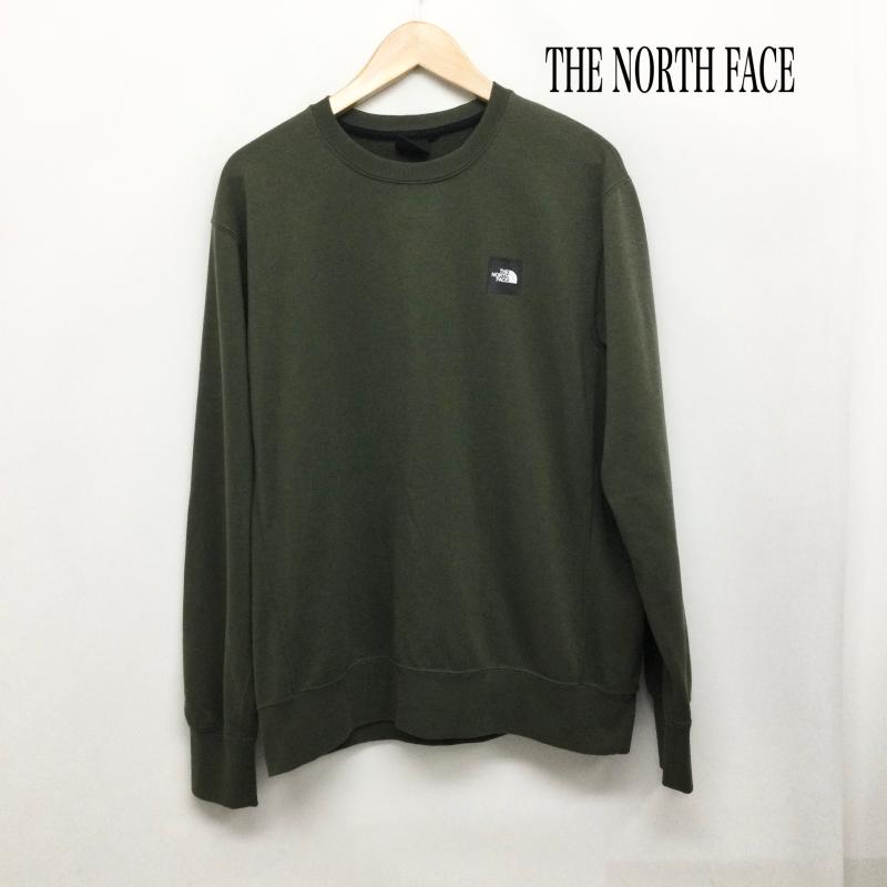 ザノースフェイス THE NORTH FACE トレーナー 長袖 THE NORTH FACE ザ・ノース・フェイス ヘザーロゴクルー HEATHER LOGO CREW NT12143 L ロゴ、文字 緑 / グリーン / green メンズ USED 古着 中古 50169752