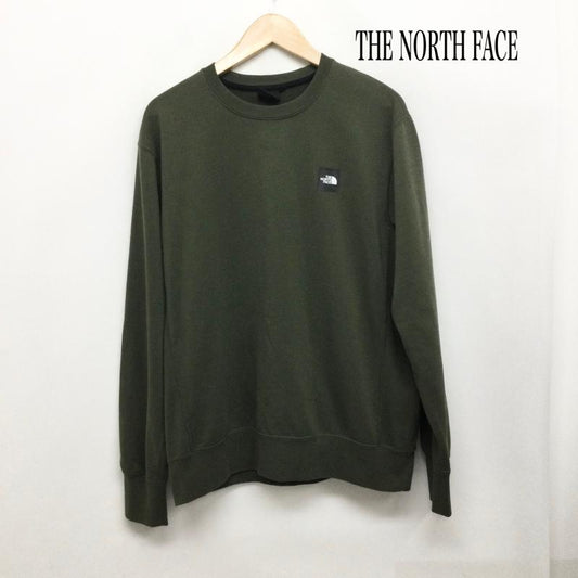 ザノースフェイス THE NORTH FACE トレーナー 長袖 THE NORTH FACE ザ・ノース・フェイス ヘザーロゴクルー HEATHER LOGO CREW NT12143 L ロゴ、文字 緑 / グリーン / green メンズ USED 古着 中古 50169752