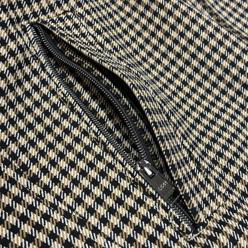 ヒューゴボス HUGO BOSS ジャケット、上着 ジャンパー、ブルゾン 千鳥格子 チェック ダブルジップ ブルゾン MA-1 ボンバー ジャケット ハンガー付き 52 メンズ USED 古着 中古 50169756