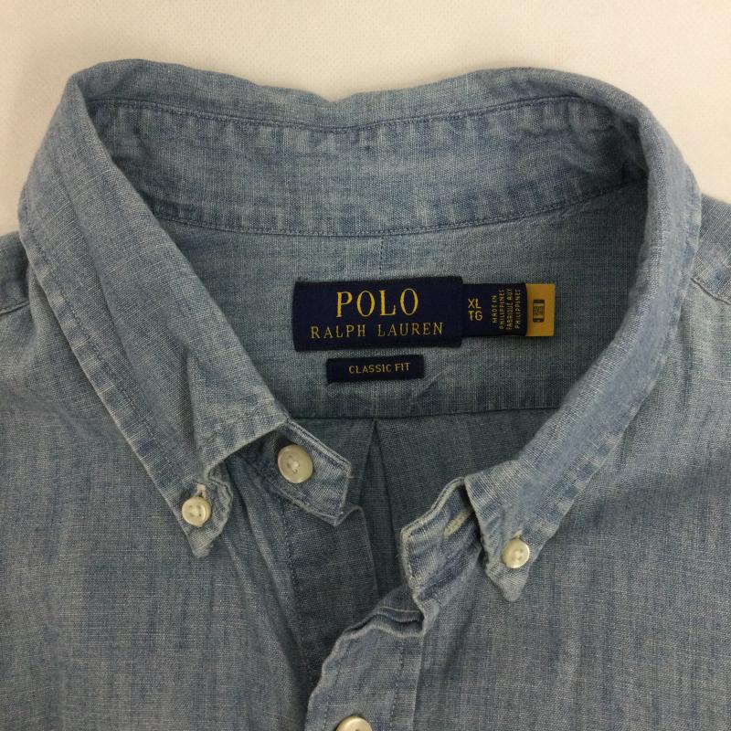 ラルフローレン RALPHLAUREN シャツ、ブラウス 長袖 ラルフローレン シャンブレーシャツ ワンポイント　クラッシックフィット XL ワンポイント インディゴ / インディゴ / Indigo メンズ USED 古着 中古 50169760