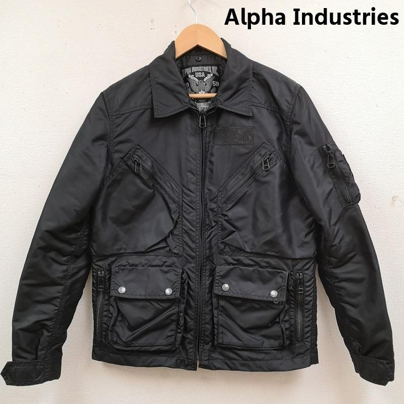 アルファ インダストリー Alpha Industries ジャケット、上着 フライトジャケット 多機能 ギミック M-65 ミリタリー フライト ジャケット M 黒 / ブラック / black メンズ USED 古着 中古 50169763