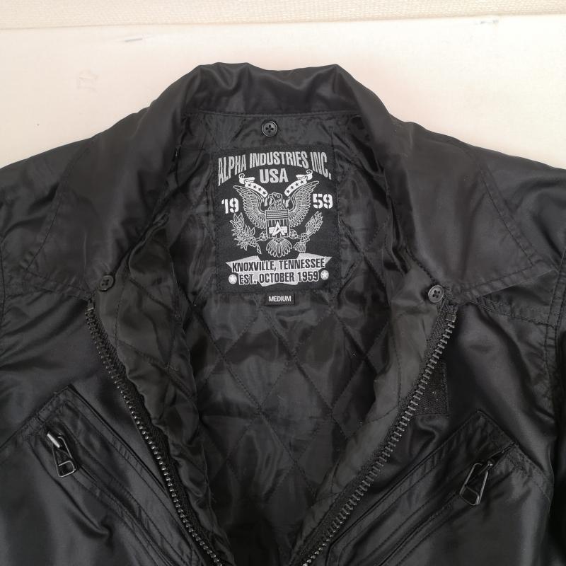 アルファ インダストリー Alpha Industries ジャケット、上着 フライトジャケット 多機能 ギミック M-65 ミリタリー フライト ジャケット M 黒 / ブラック / black メンズ USED 古着 中古 50169763