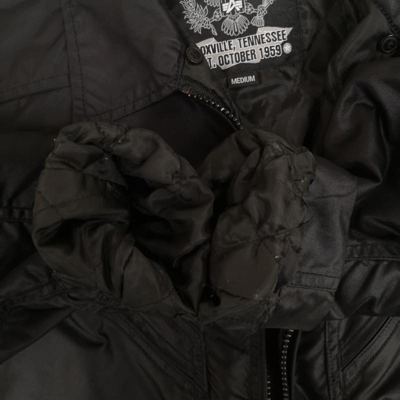 アルファ インダストリー Alpha Industries ジャケット、上着 フライトジャケット 多機能 ギミック M-65 ミリタリー フライト ジャケット M 黒 / ブラック / black メンズ USED 古着 中古 50169763