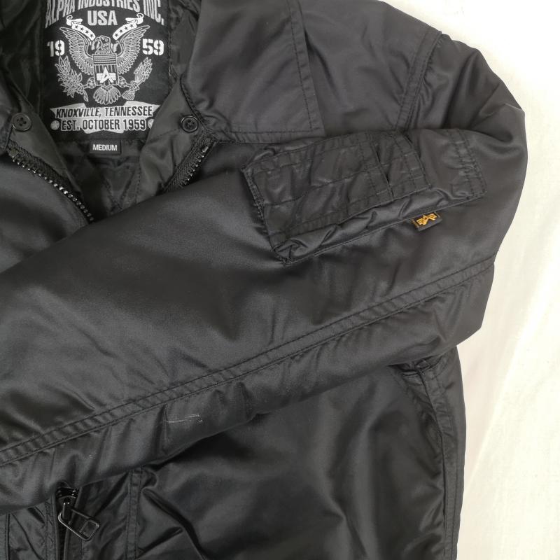 アルファ インダストリー Alpha Industries ジャケット、上着 フライトジャケット 多機能 ギミック M-65 ミリタリー フライト ジャケット M 黒 / ブラック / black メンズ USED 古着 中古 50169763