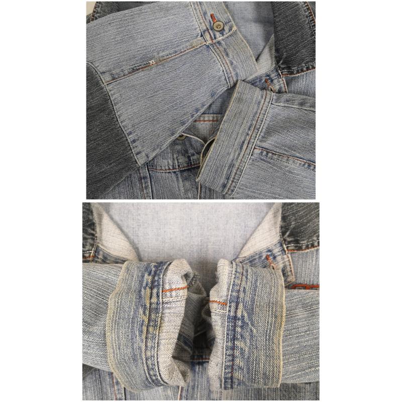 ロカウェア ROCAWEAR ジャケット、上着 ジャンパー、ブルゾン 切り替え エルボー パッチ 立体 ロゴ 刺繍 デニム ジャケット カバーオール - インディゴ / インディゴ / Indigo メンズ USED 古着 中古 50169764